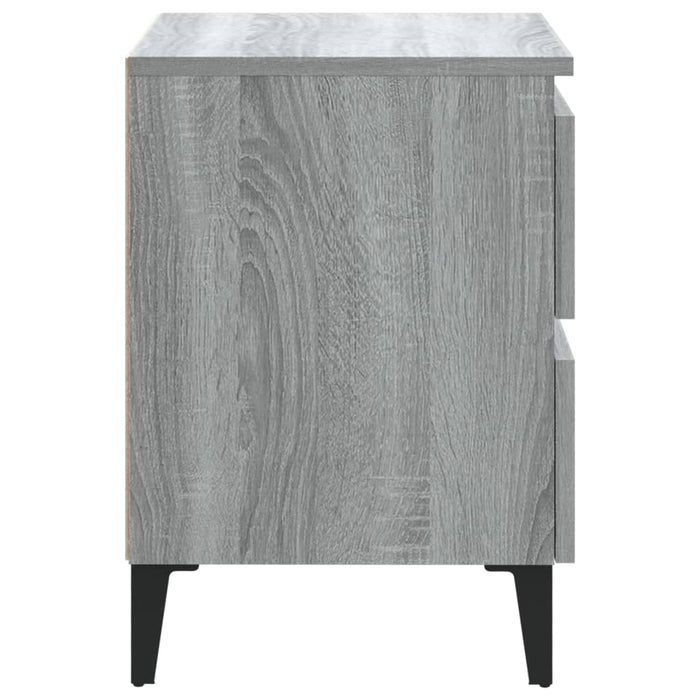 Noptieră cu picioare din metal, gri sonoma, 40x35x50 cm - WALTI WALTI