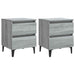 Noptiere picioare din metal, 2 buc., gri sonoma, 40x35x50 cm - WALTI WALTI