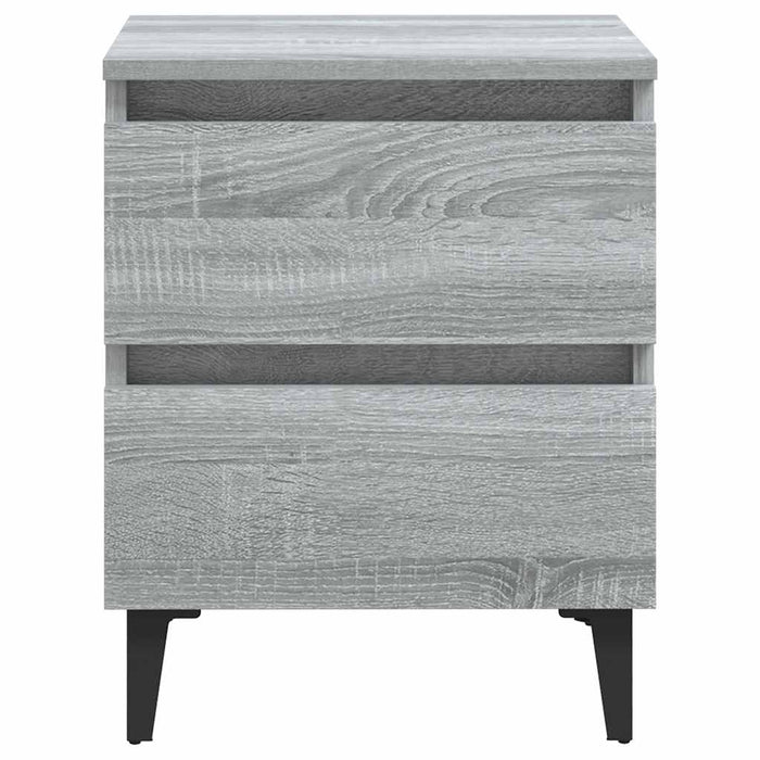 Noptiere picioare din metal, 2 buc., gri sonoma, 40x35x50 cm - WALTI WALTI