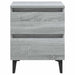Noptiere picioare din metal, 2 buc., gri sonoma, 40x35x50 cm - WALTI WALTI