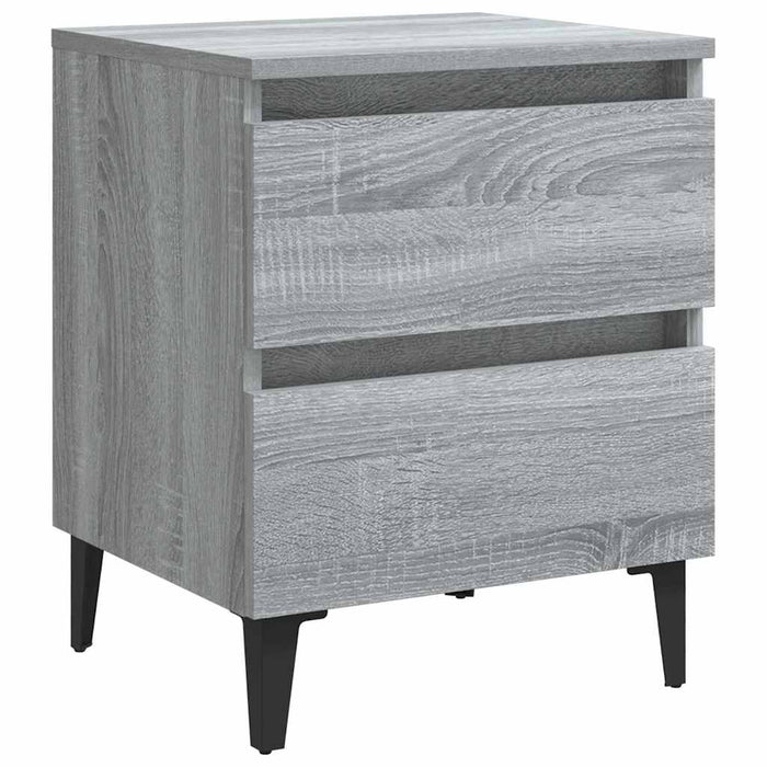 Noptiere picioare din metal, 2 buc., gri sonoma, 40x35x50 cm - WALTI WALTI