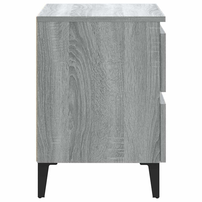 Noptiere picioare din metal, 2 buc., gri sonoma, 40x35x50 cm - WALTI WALTI