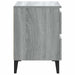 Noptiere picioare din metal, 2 buc., gri sonoma, 40x35x50 cm - WALTI WALTI