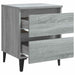 Noptiere picioare din metal, 2 buc., gri sonoma, 40x35x50 cm - WALTI WALTI
