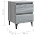 Noptiere picioare din metal, 2 buc., gri sonoma, 40x35x50 cm - WALTI WALTI