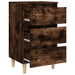 Noptiere picioare lemn masiv 2 buc. stejar afumat 40x35x69 cm - WALTI WALTI