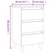 Noptiere picioare lemn masiv 2 buc. stejar afumat 40x35x69 cm - WALTI WALTI