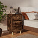 Noptiere picioare lemn masiv 2 buc. stejar afumat 40x35x69 cm - WALTI WALTI