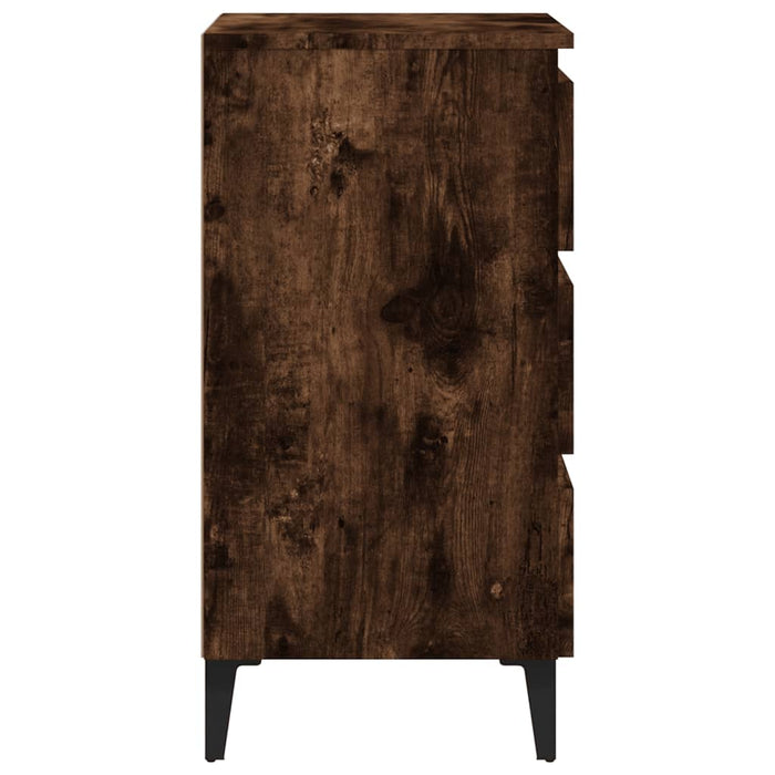 Noptieră cu picioare din metal, stejar afumat, 40x35x69 cm - WALTI WALTI