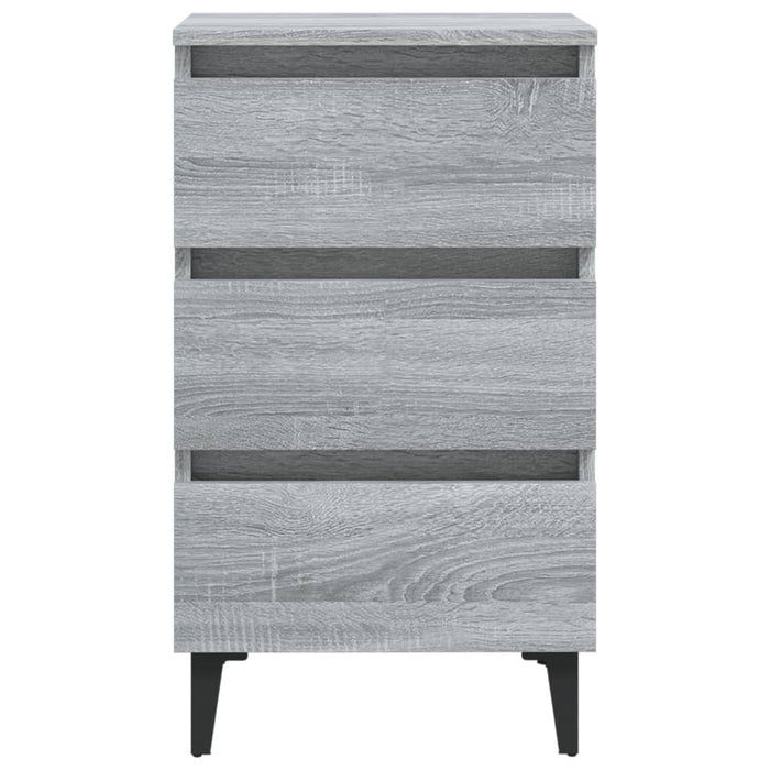 Noptieră cu picioare metalice, gri sonoma, 40x35x69 cm - WALTI WALTI