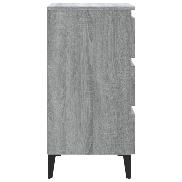 Noptieră cu picioare metalice, gri sonoma, 40x35x69 cm - WALTI WALTI