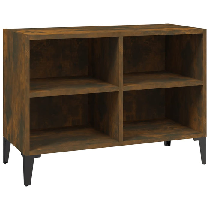 Comodă TV, picioare din metal, stejar afumat, 69,5x30x50 cm - WALTI WALTI
