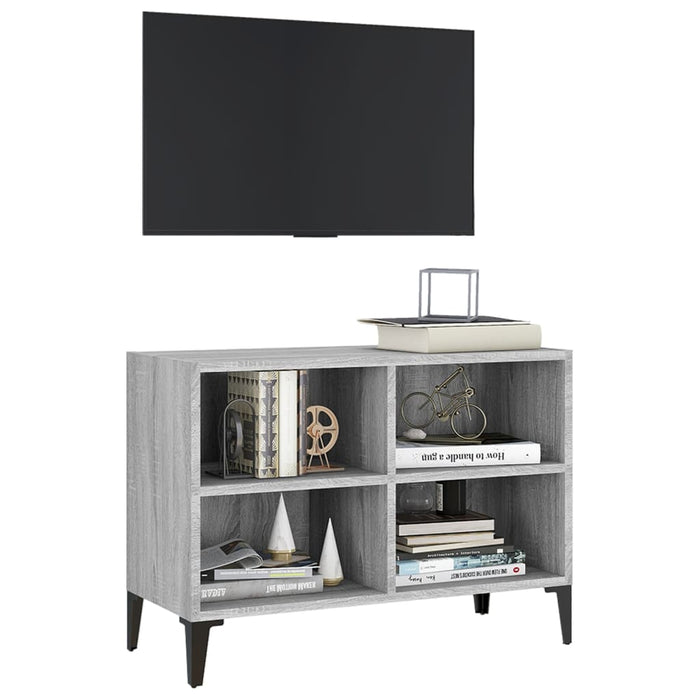 Comodă TV cu picioare metalice, gri sonoma, 69,5x30x50 cm - WALTI WALTI