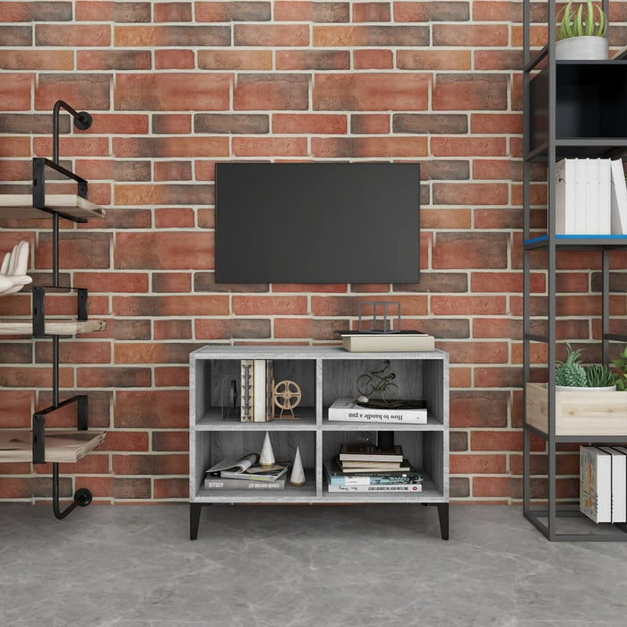Comodă TV cu picioare metalice, gri sonoma, 69,5x30x50 cm - WALTI WALTI