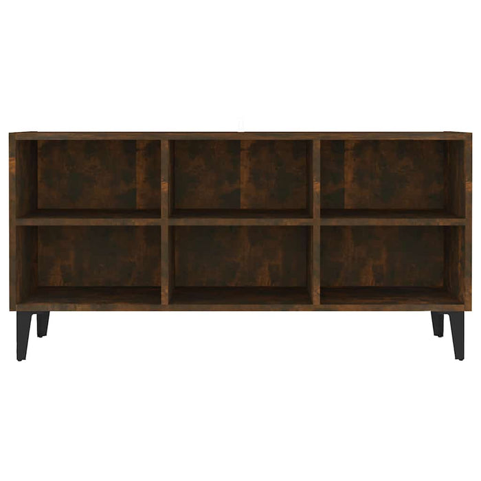 Comodă TV, picioare din metal, stejar fumuriu, 103,5x30x50 cm - WALTI WALTI