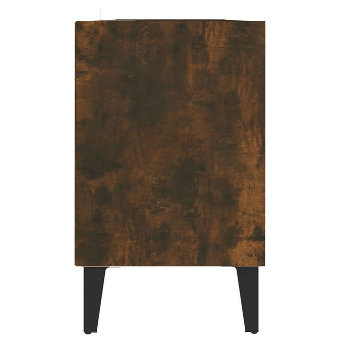 Comodă TV, picioare din metal, stejar fumuriu, 103,5x30x50 cm - WALTI WALTI