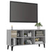 Comodă TV picioare din metal, stejar sonoma gri, 103,5x30x50 cm - WALTI WALTI