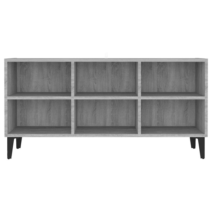 Comodă TV picioare din metal, stejar sonoma gri, 103,5x30x50 cm - WALTI WALTI