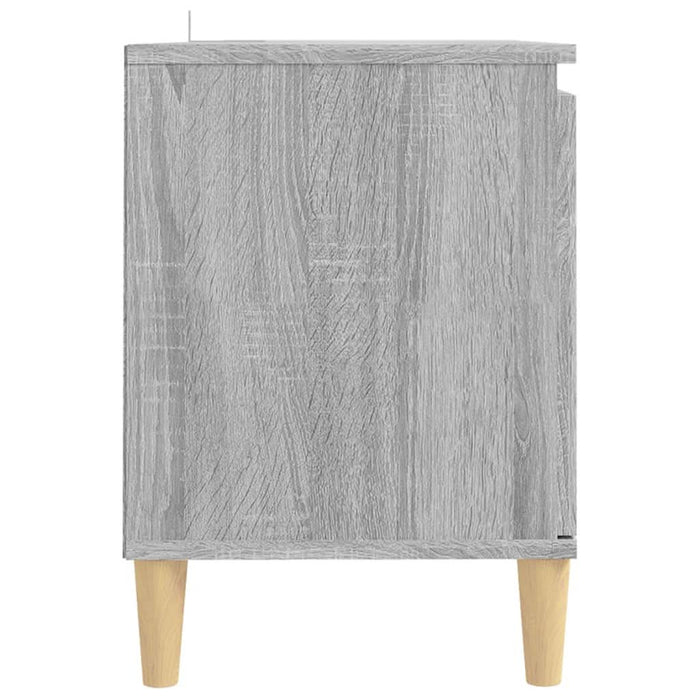 Comodă TV cu picioare din lemn masiv, gri sonoma 103,5x35x50 cm - WALTI WALTI