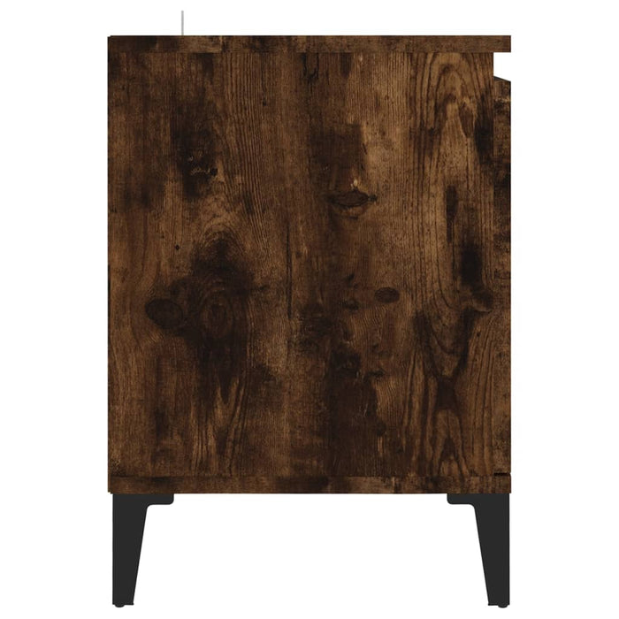 Comodă TV, picioare din metal, stejar afumat, 103,5x35x50 cm - WALTI WALTI