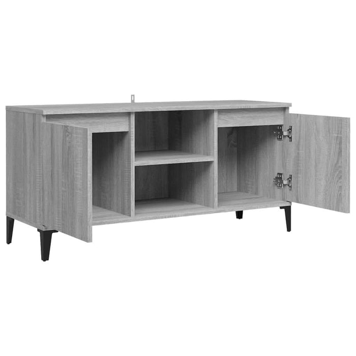 Comodă TV cu picioare metalice, sonoma gri, 103,5x35x50 cm - WALTI WALTI
