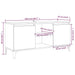 Comodă TV cu picioare metalice, sonoma gri, 103,5x35x50 cm - WALTI WALTI