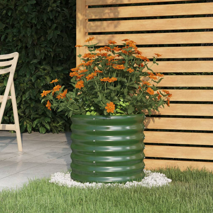 Jardinieră grădină verde 40x40x36 cm oțel galvanizat WALTI