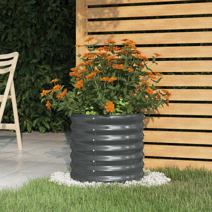 Jardinieră antracit 40x40x36 cm oțel galvanizat WALTI