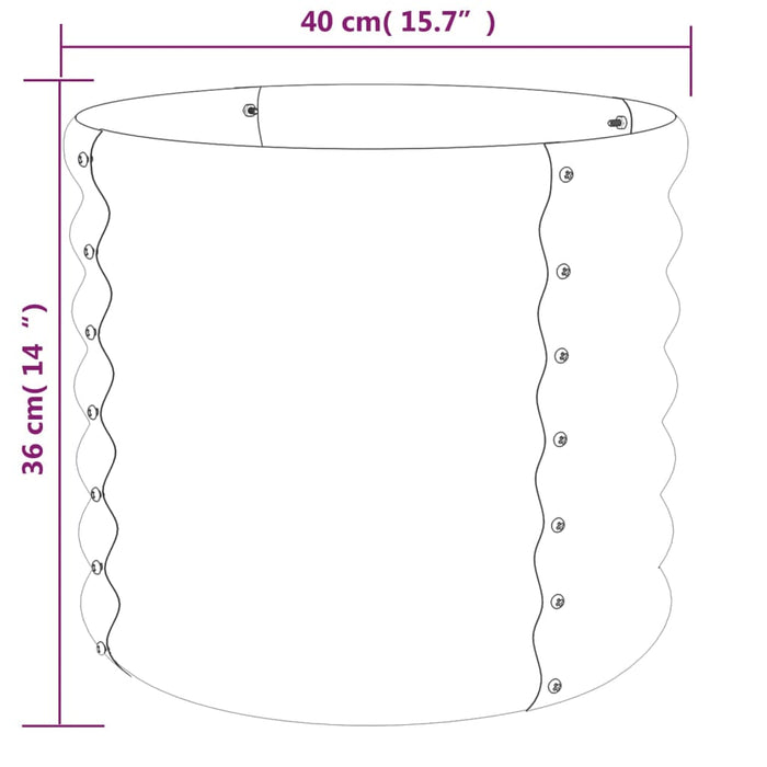 Jardinieră argintiu 40x40x36 cm oțel galvanizat WALTI