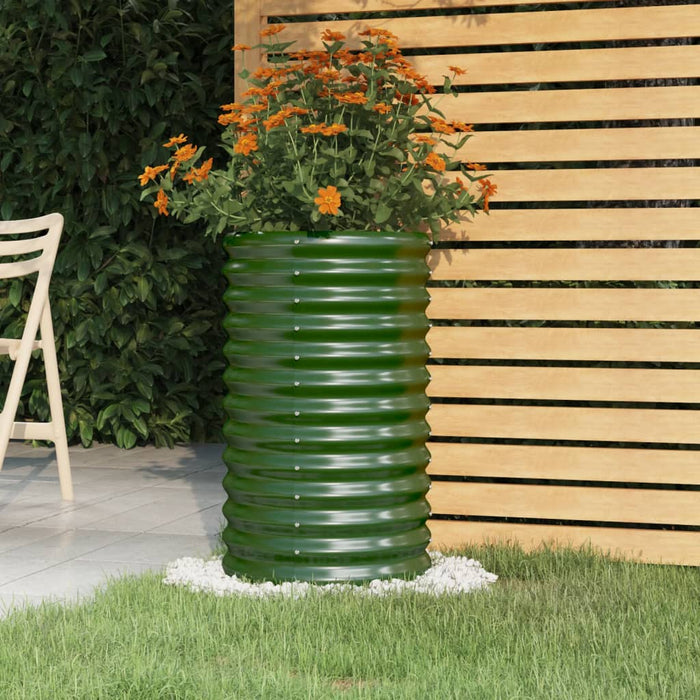 Jardinieră grădină verde 40x40x68 cm oțel galvanizat WALTI
