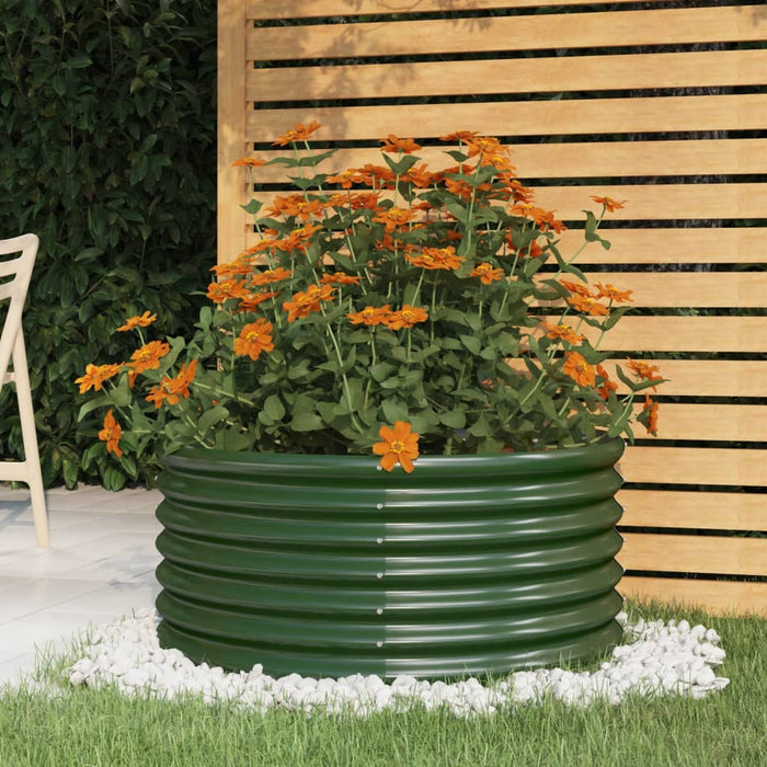 Jardinieră grădină verde 80x80x36 cm oțel galvanizat WALTI
