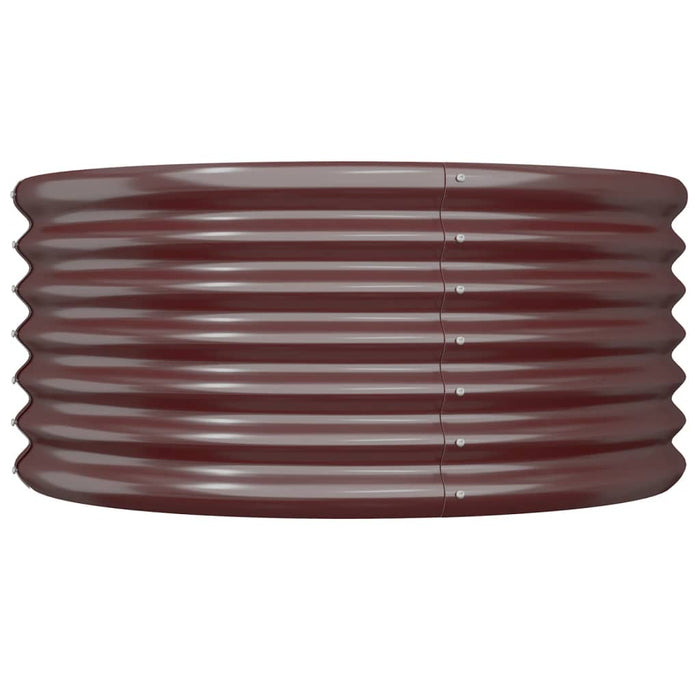 Jardinieră grădină maro 80x80x36 cm oțel galvanizat WALTI