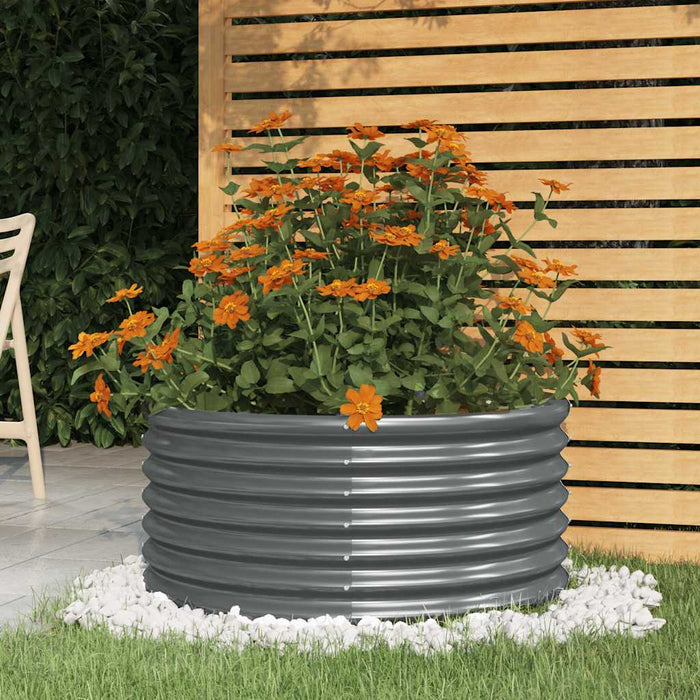 Jardinieră antracit 80x80x36 cm oțel galvanizat WALTI