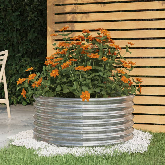 Jardinieră argintiu 80x80x36 cm oțel galvanizat WALTI