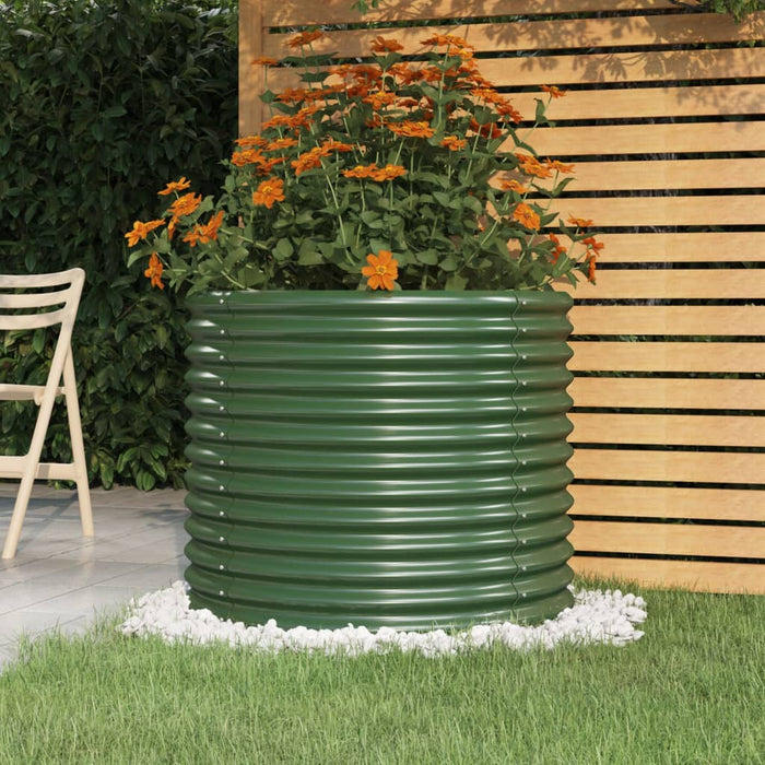 Jardinieră grădină verde 80x80x68 cm oțel galvanizat WALTI