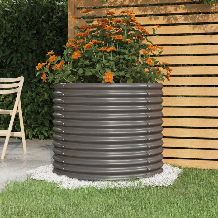 Jardinieră grădină gri 80x80x68 cm oțel galvanizat WALTI