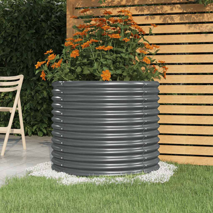 Jardinieră antracit 80x80x68 cm oțel galvanizat - WALTI WALTI