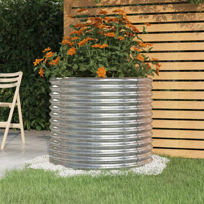 Jardinieră argintiu 80x80x68 cm oțel galvanizat WALTI