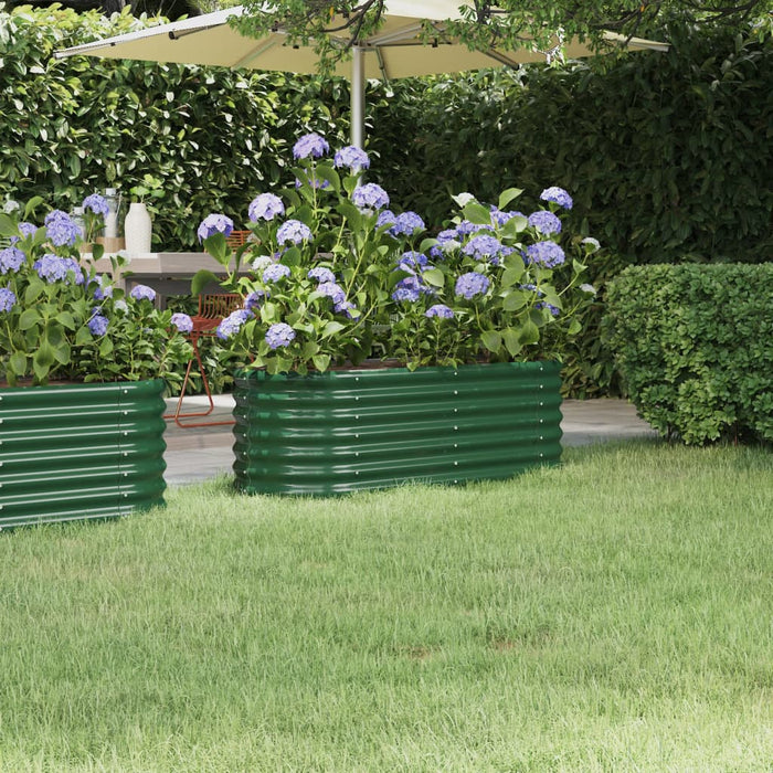 Strat înălțat grădină 114x40x36 cm oțel galvanizat WALTI
