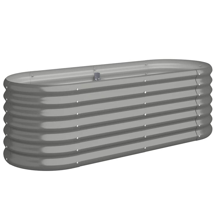 Strat înălțat grădină gri 114x40x36cm oțel galvanizat WALTI
