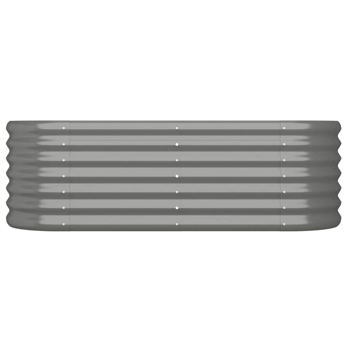 Strat înălțat grădină gri 114x40x36cm oțel galvanizat WALTI