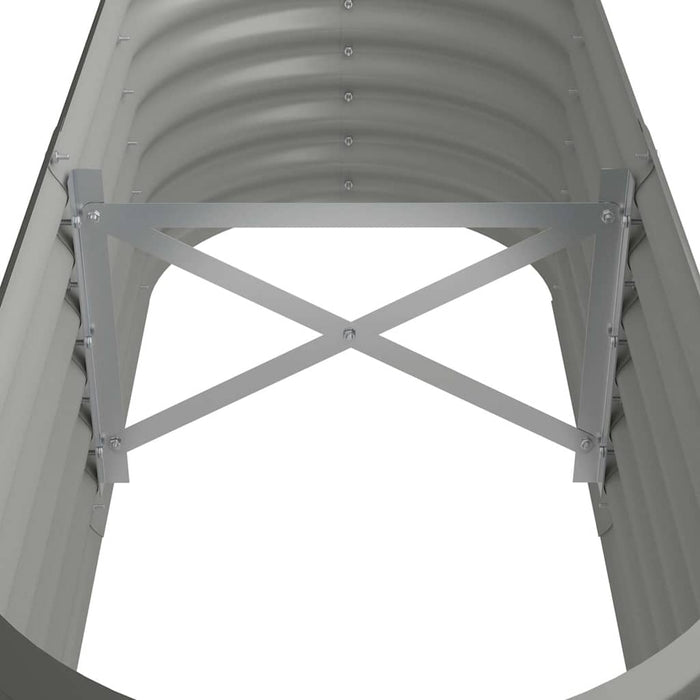 Strat înălțat grădină gri 114x40x36cm oțel galvanizat WALTI
