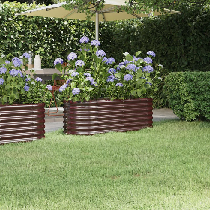 Strat înălțat grădină 114x40x36 cm oțel galvanizat WALTI