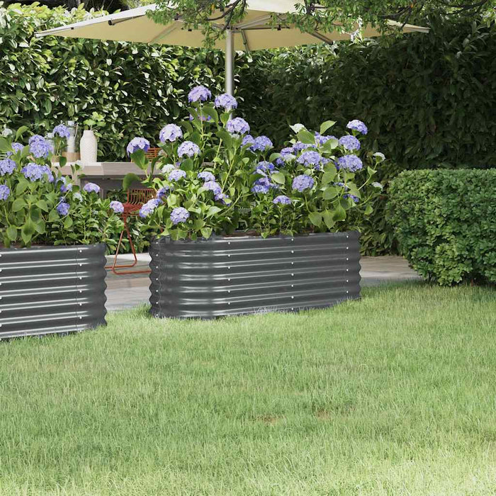 Strat înălțat grădină 114x40x36 cm oțel galvanizat WALTI