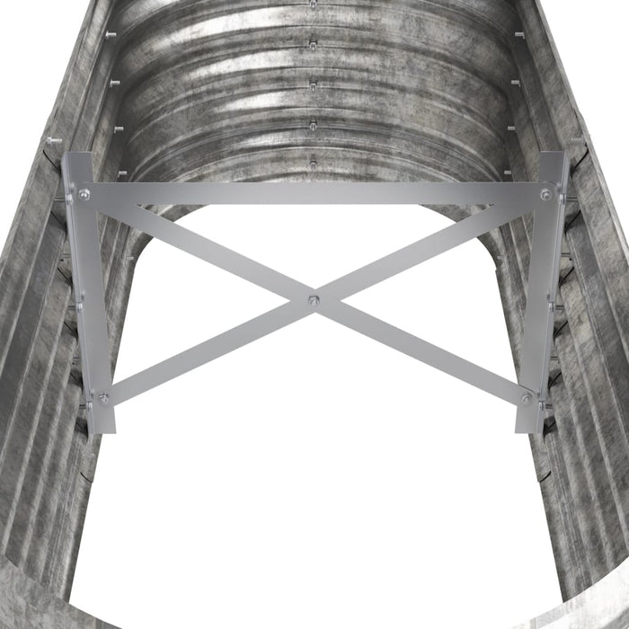 Strat înălțat grădină 114x40x36 cm oțel galvanizat WALTI