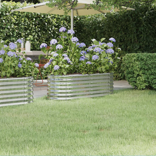 Strat înălțat grădină 114x40x36 cm oțel galvanizat - WALTI WALTI