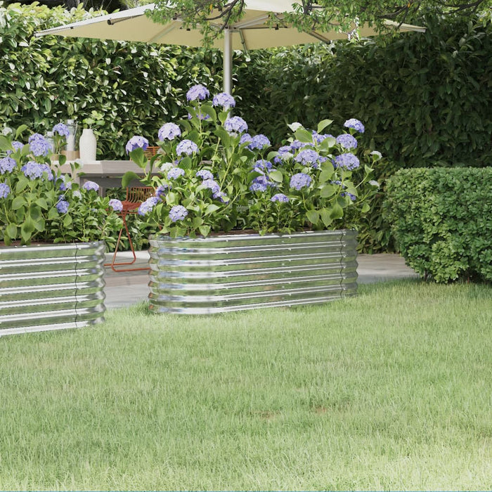 Strat înălțat grădină 114x40x36 cm oțel galvanizat WALTI