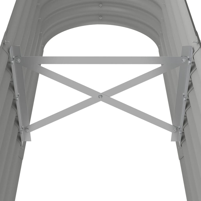 Strat înălțat grădină gri 152x40x36cm oțel galvanizat WALTI