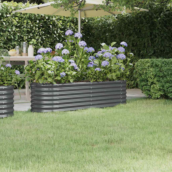 Strat înălțat grădină 152x40x36 cm oțel galvanizat WALTI