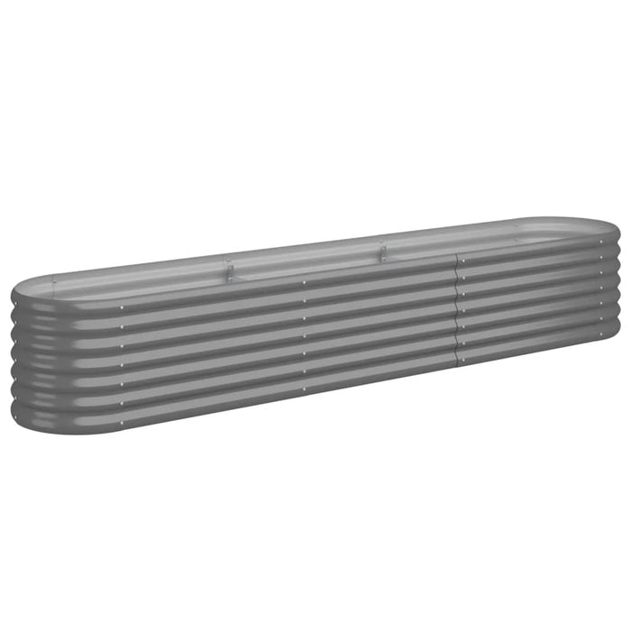 Strat înălțat grădină gri 224x40x36cm oțel galvanizat WALTI